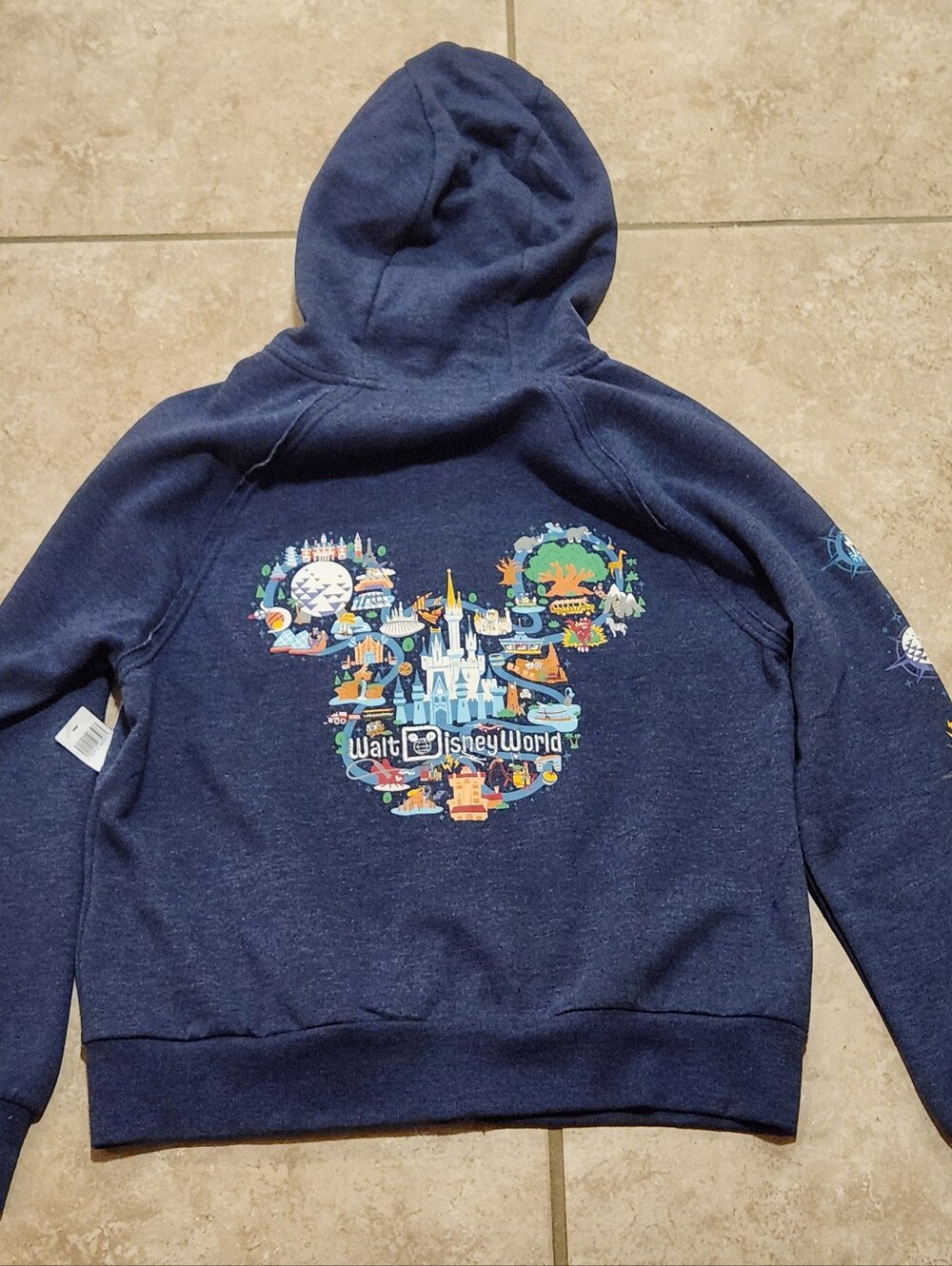Disney Parks Walt Disney NWT World Full Zip Women Size Large Hoodie - Picture 2 of 5